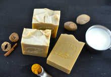 Load image into Gallery viewer, Nutmeg Cinnamon Turmeric Goatmilk Body Soap | Coconut-Free