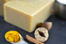 Load image into Gallery viewer, Nutmeg Cinnamon Turmeric Goatmilk Body Soap | Coconut-Free