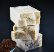 Load image into Gallery viewer, Coffee + Goatmilk exfoliating body soap | Coconut-Free
