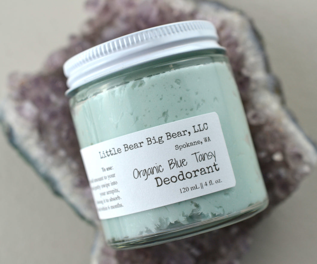 Organic Blue Tansy Natural Deodorant | Baking Soda Free | Coconut-Free | Vegan
