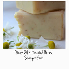 Load image into Gallery viewer, NEEM + HORSETAIL HERBS Shampoo Bar || For all hair types and good for thinning hair
